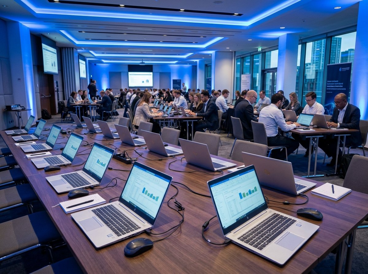 Laptops deployed at a conference/training event in Pune